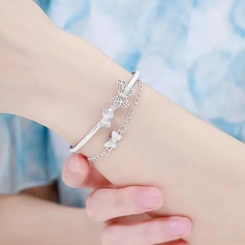 Kelanxi 999 Fine Silver Bracelets Women's-4