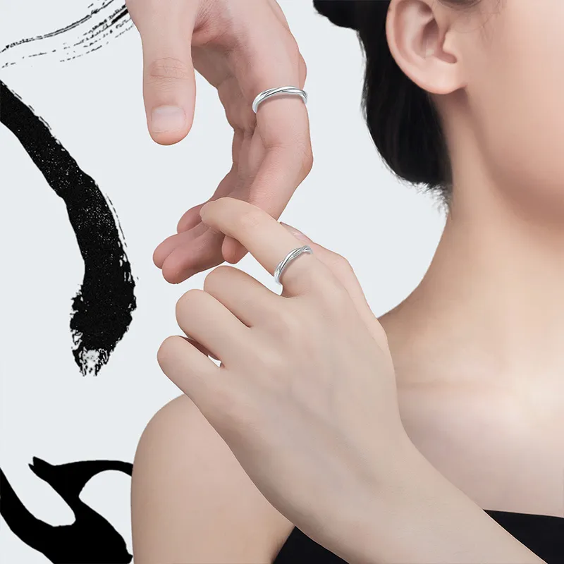 Kelanxi 999 Fine Silver Rings Unisex-4