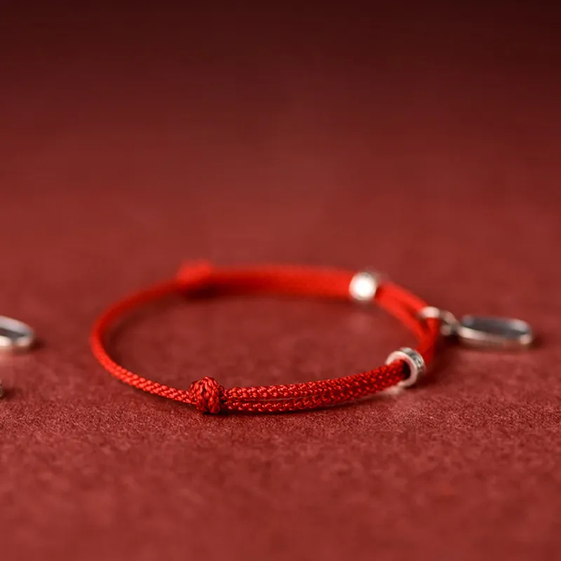 Kelanxi 925 Sterling Silver Rope Bracelets Women's-4