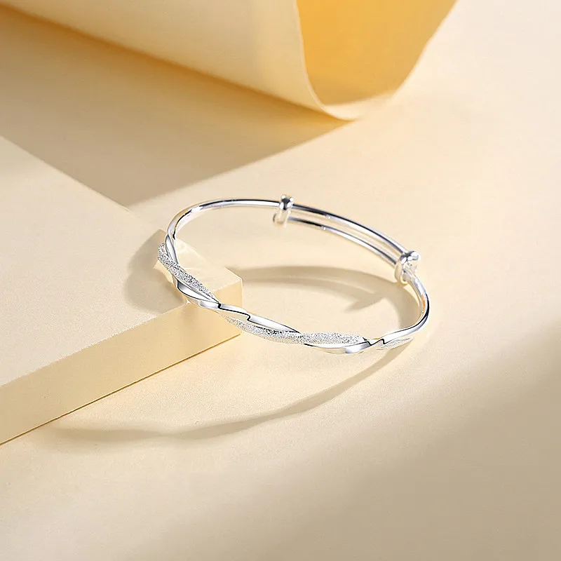 Kelanxi 999 Fine Silver Bangles Women's-4