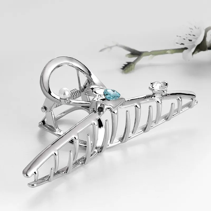 Kelanxi Hair Clips Women's Silver-2