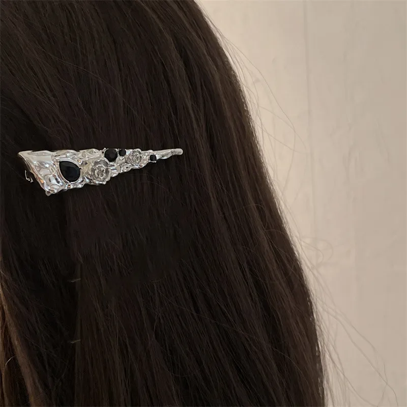 Kelanxi Alloy Hair Clips Women's Silver-1