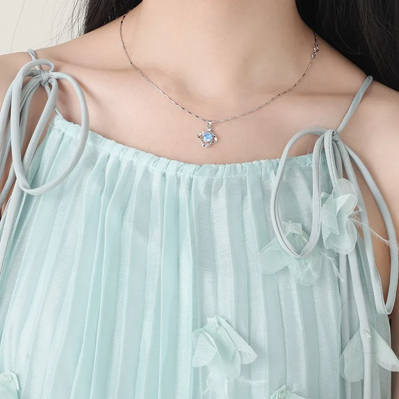High Purity Sterling Silver S999 Material Exquisite Necklace Women's-4