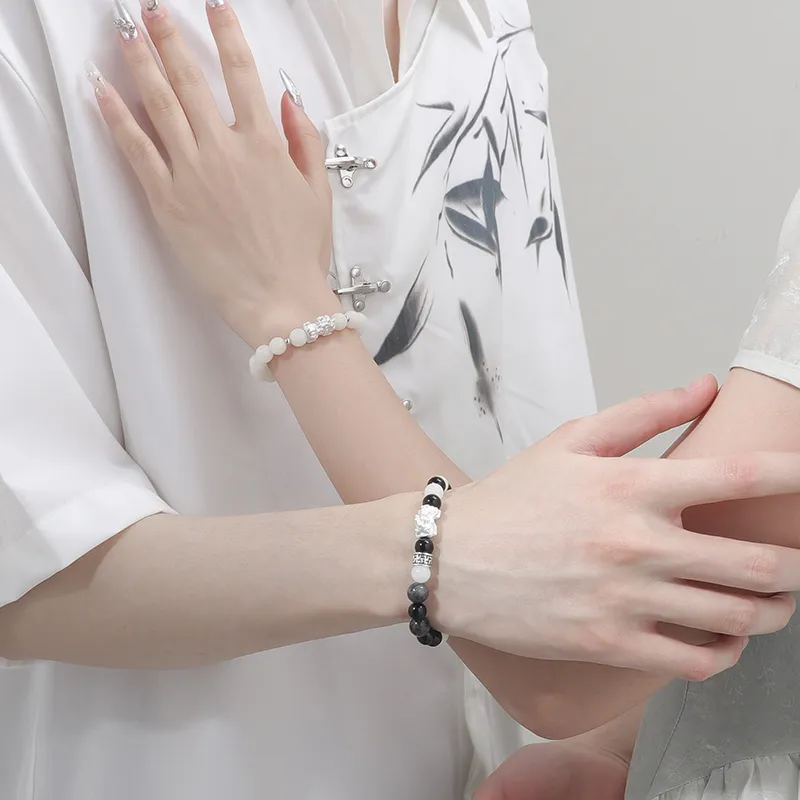 There Is You In The Long World White Jade Bodhi Bracelets Unisex-14