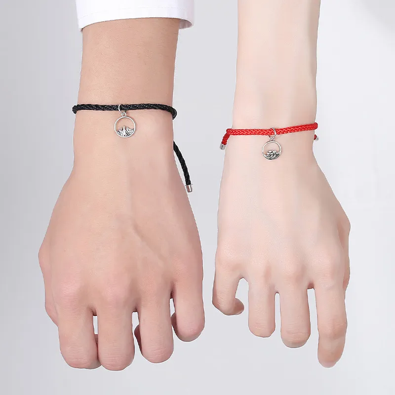 Kelanxi 925 Sterling Silver Rope Bracelets Unisex-1