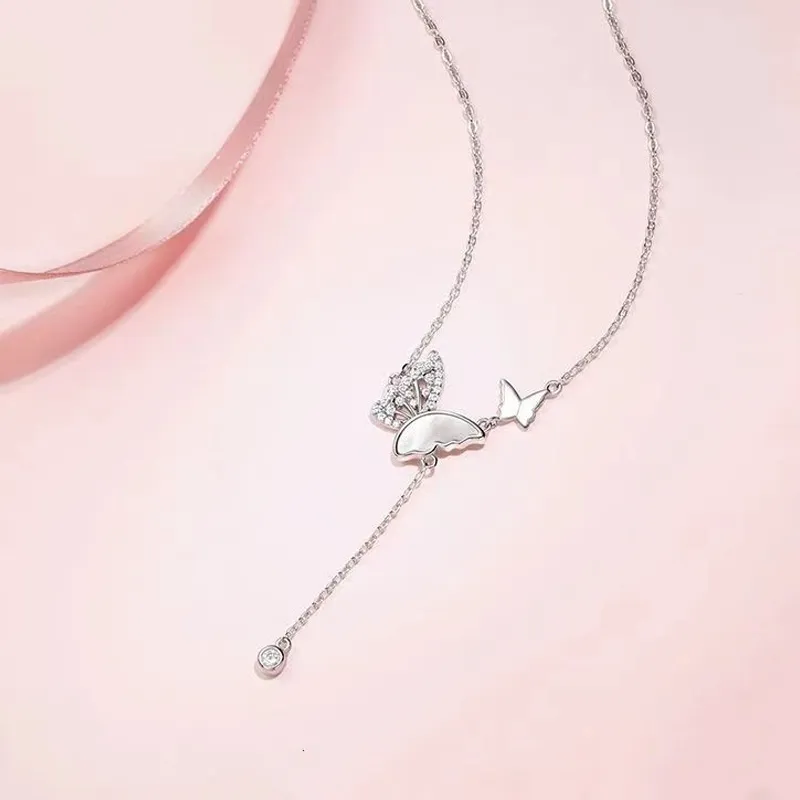 Kelanxi Copper Necklaces Women's Silver-1