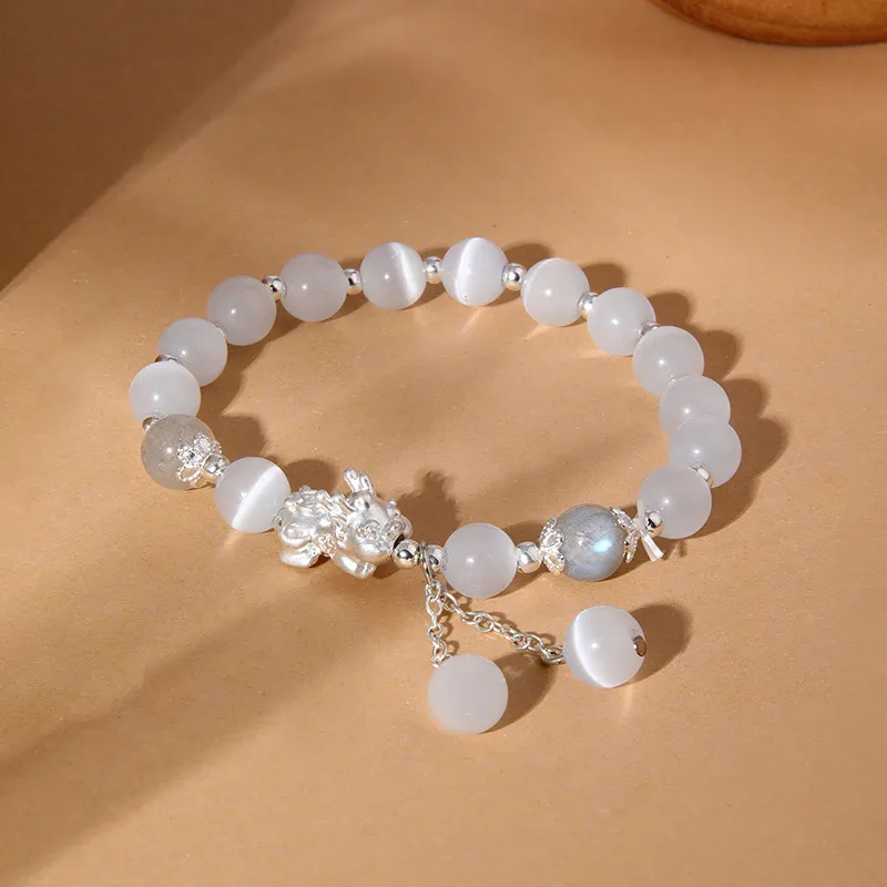 Kelanxi Glass Cat Eye Bracelets Women's-3