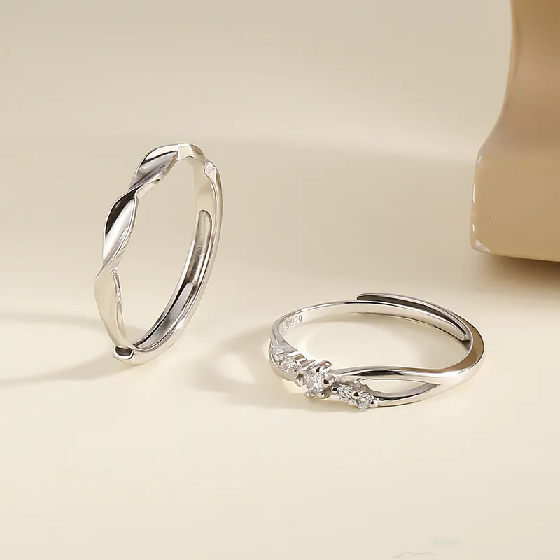 Kelanxi 999 Fine Silver Rings Unisex-1