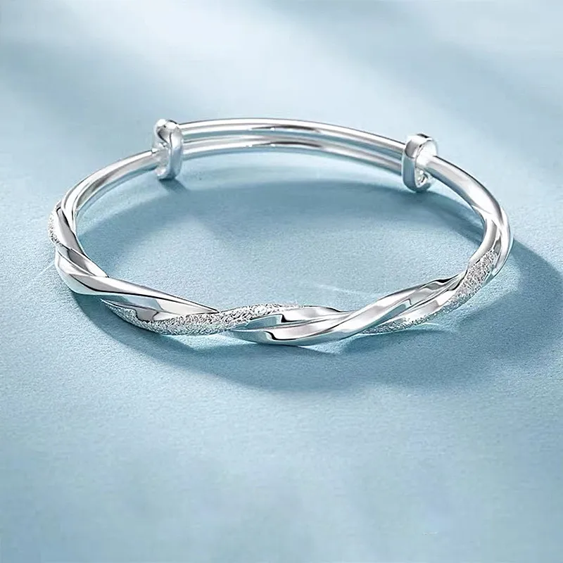 Kelanxi 999 Fine Silver Bangles Women's-2