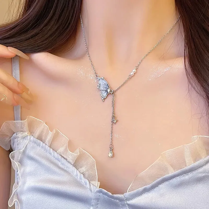Kelanxi Titanium Steel Necklaces Women's-4