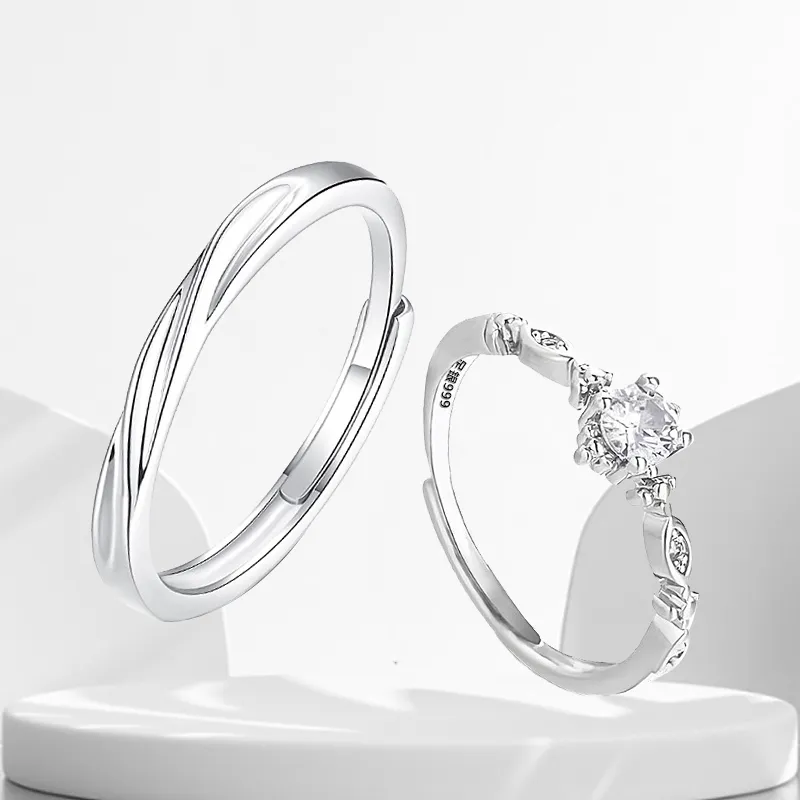 Kelanxi 999 Fine Silver Rings Unisex-5