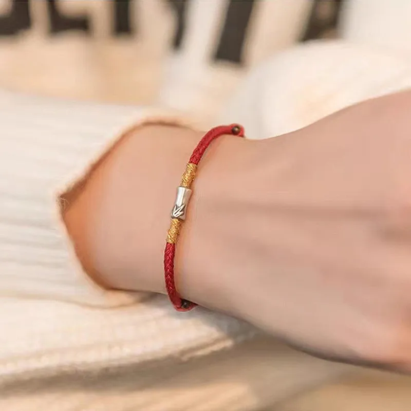 Kelanxi 925 Sterling Silver Rope Bracelets Women's-3