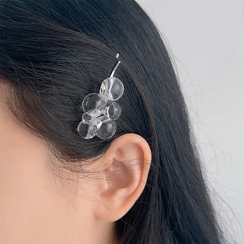 Kelanxi Resin Hair Clips Women's Silver-2