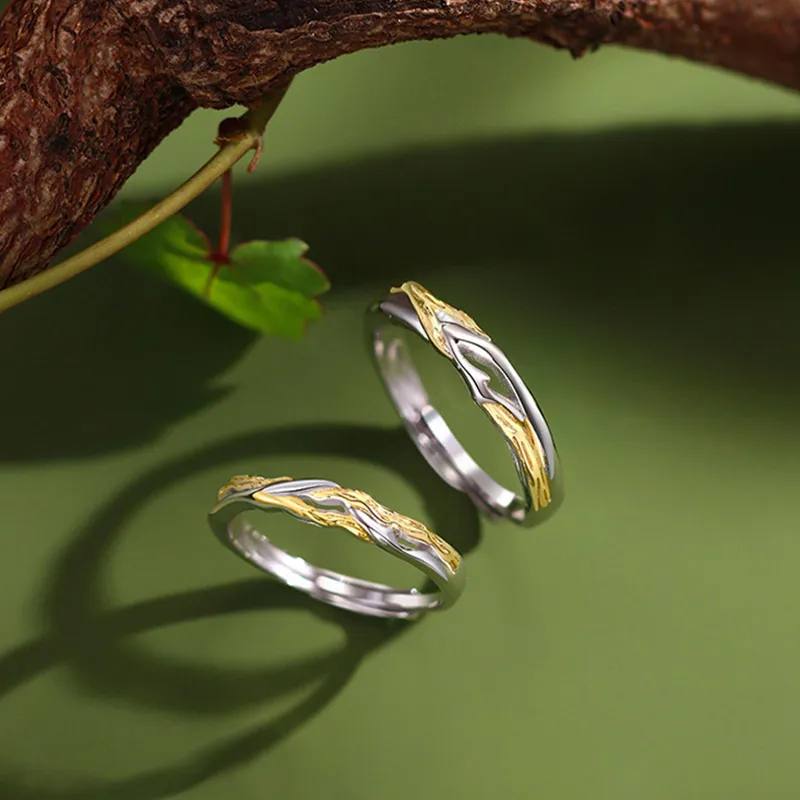 Kelanxi 925 Sterling Silver Rings Unisex-4