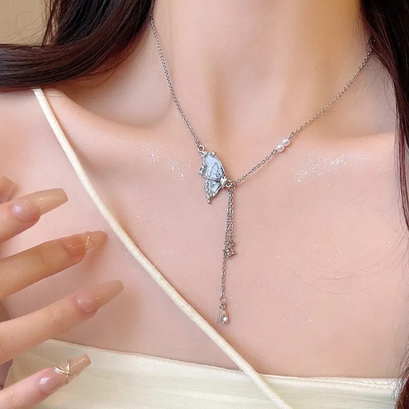 Kelanxi Titanium Steel Necklaces Women's-6
