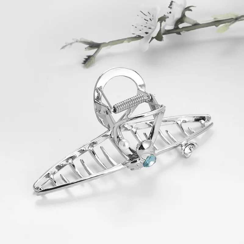 Kelanxi Hair Clips Women's Silver-3