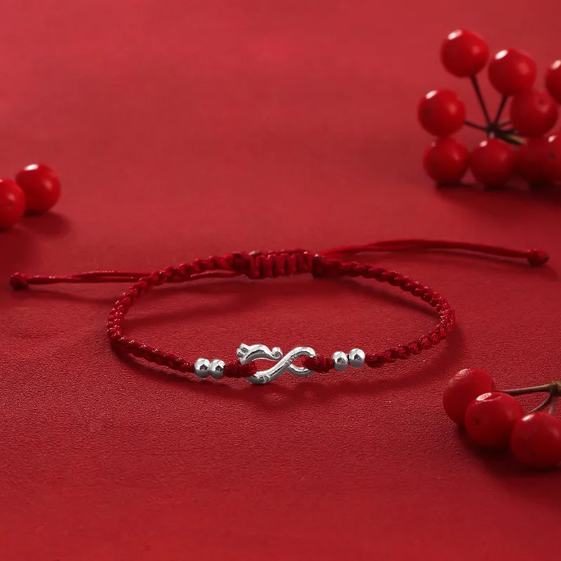 Kelanxi 925 Sterling Silver Rope Bracelets Women's-3