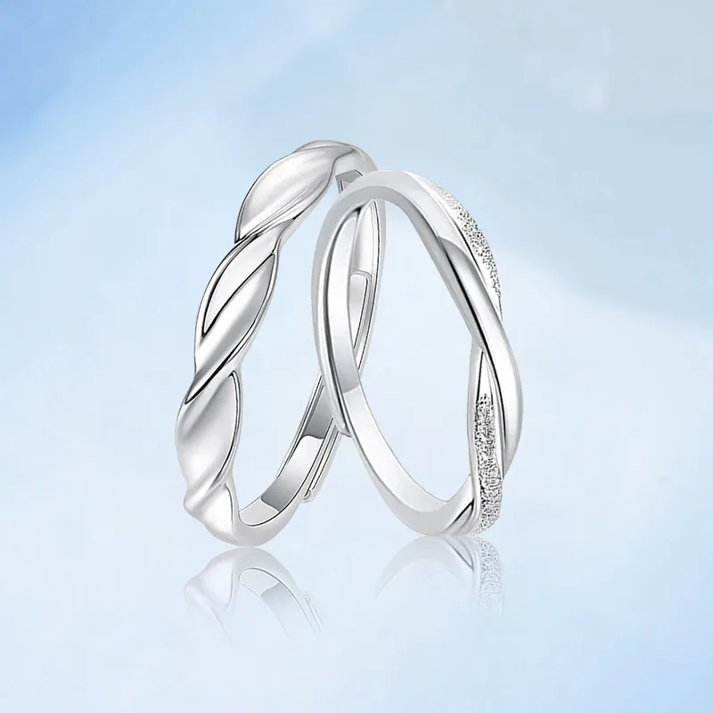 Kelanxi Copper Rings Unisex Silver-2