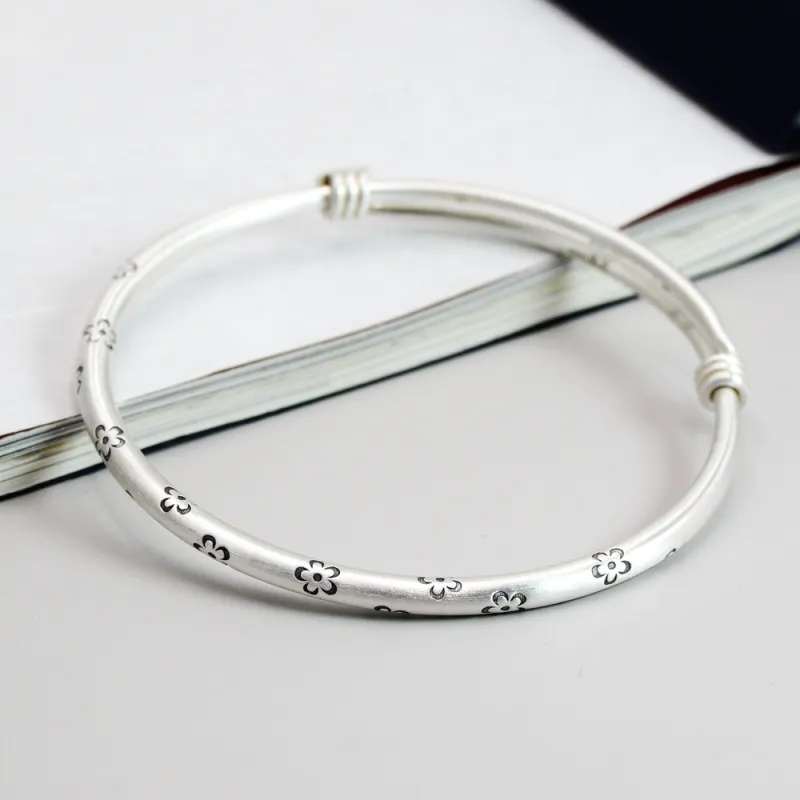 Kelanxi 999 Fine Silver Bangles Women's-3
