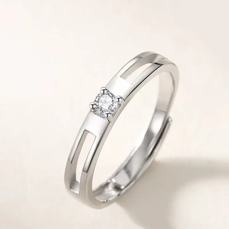 Kelanxi Copper Zircon Rings Unisex-5