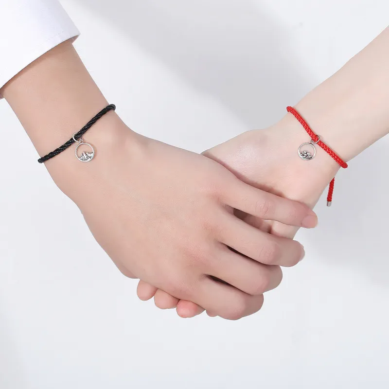 Kelanxi 925 Sterling Silver Rope Bracelets Unisex-3