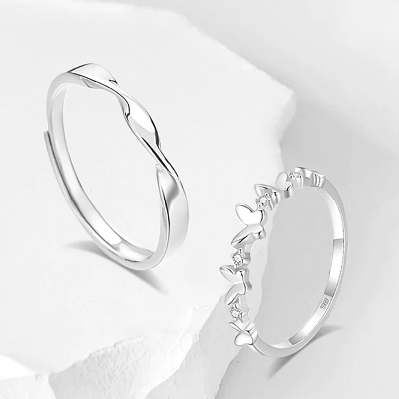 Kelanxi 999 Fine Silver Rings Unisex-5