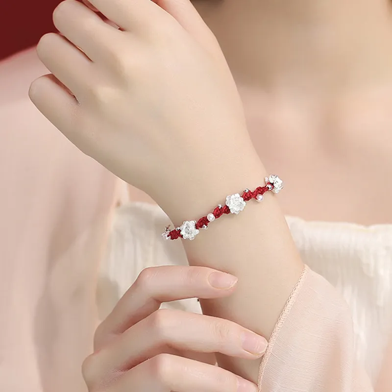 Kelanxi Alloy Rope Bracelets Women's-1