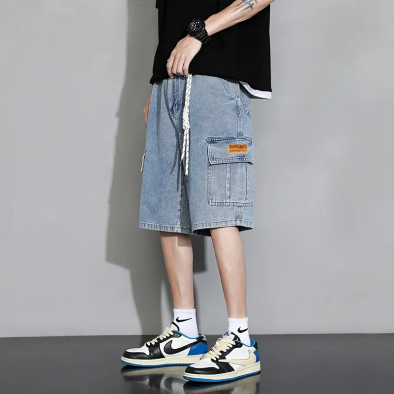 MARVEL Denim Shorts Unisex Blue-2