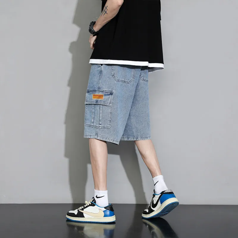 MARVEL Denim Shorts Unisex Blue-3