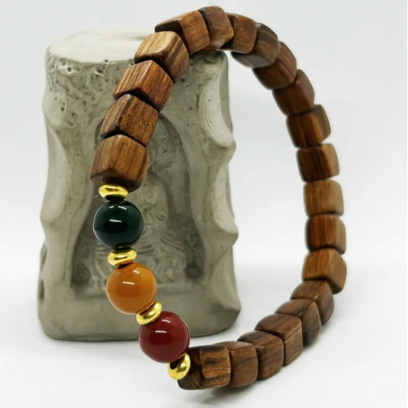 ZANJICHUANQI Padauk Wooden Bracelets Unisex-1