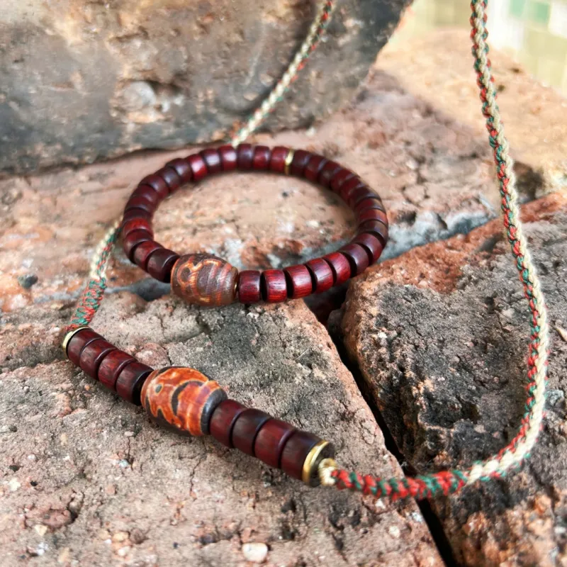 ZANJICHUANQI Bloodwood Necklaces Unisex-7