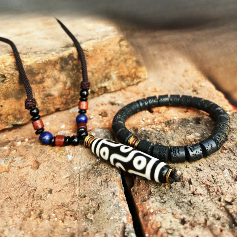 ZANJICHUANQI Agate Necklaces Unisex-3
