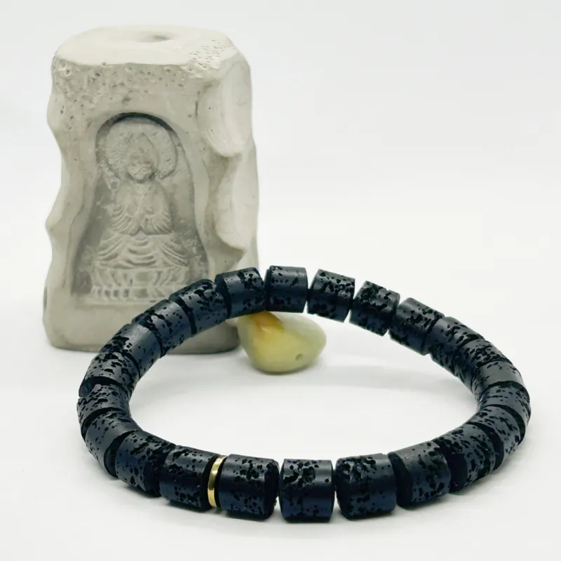ZANJICHUANQI Volcanic Rock Bracelets Unisex-3