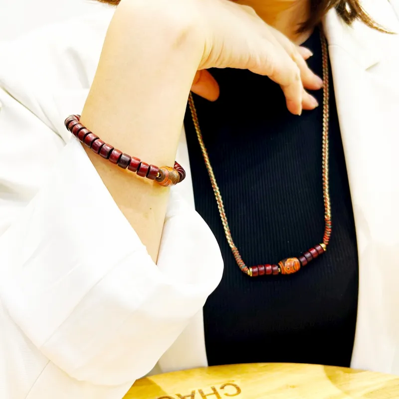 ZANJICHUANQI Bloodwood Necklaces Unisex-2