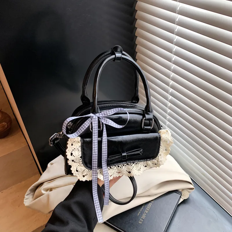 Meow In The Grass PU Shoulder Bag, Crossbody Bag, Handbag Women's Black/Blue/Pink/White-3
