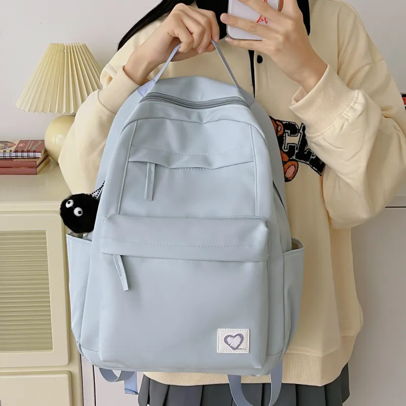 Meow In The Grass Nylon Backpack Unisex Multicolor-13