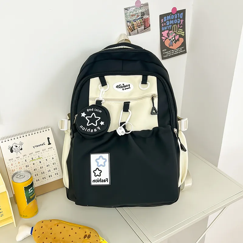 Meow In The Grass Nylon Backpack Regular Unisex Multicolor-4