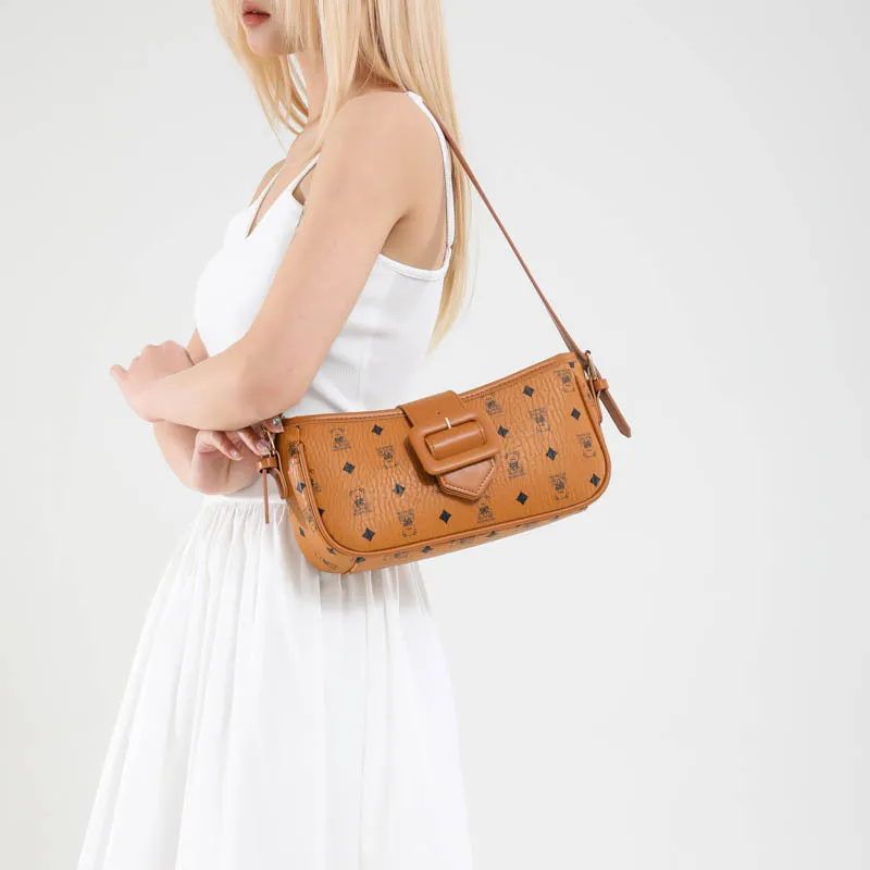 Meow In The Grass PU Shoulder Bag Women's Black/Pink/Brown/White-15