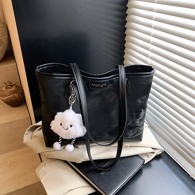 Meow In The Grass PU Tote Handbag Women's Multicolor-1