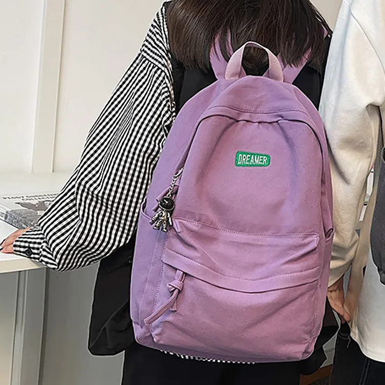 Meow In The Grass Canvas Bag Backpack-5