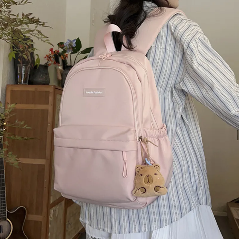 Meow In The Grass Oxford Backpack Regular Unisex Yellow/Pink/Blue/Black/Green-9