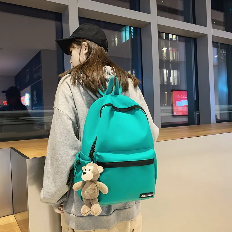 Meow In The Grass Nylon Backpack Unisex Multicolor-16