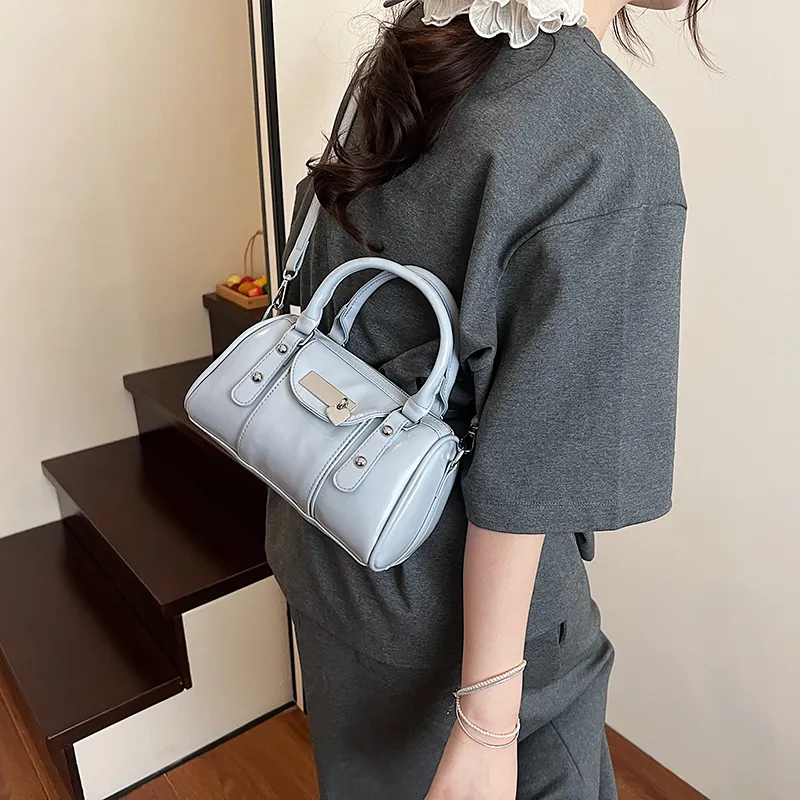 Meow In The Grass PU Shoulder Bag, Handbag Regular Women's Yellow/Blue/Purple/Black-9