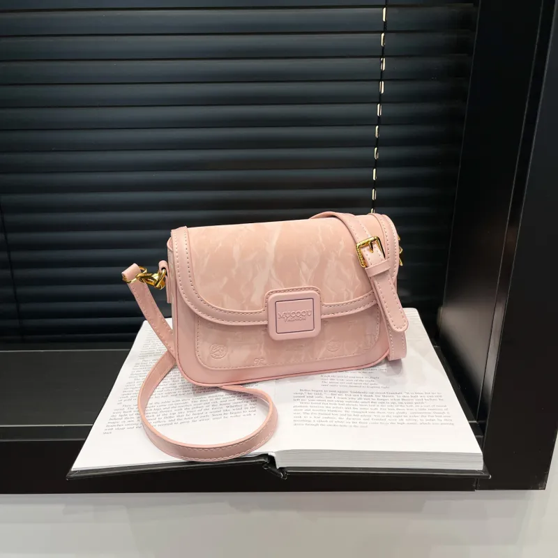 Meow In The Grass PU Crossbody Bag, Shoulder Bag Women's Cream White/Cherry Blossom Pink/Green/Black-11