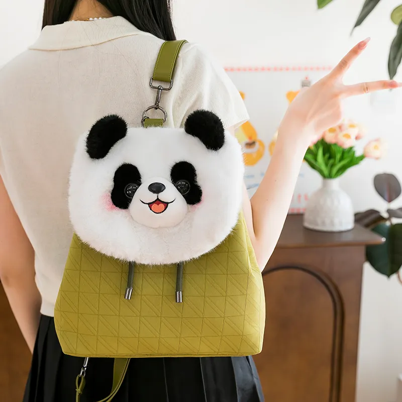 Meow In The Grass Suede Backpack Regular Women's Multicolor-1