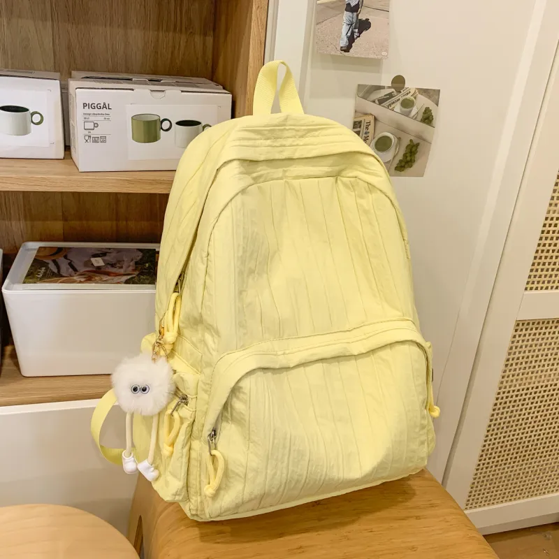 Meow In The Grass Nylon Backpack Unisex Multicolor-16