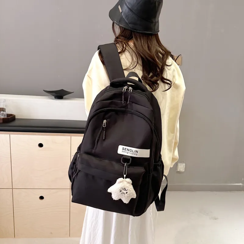 Meow In The Grass Nylon Backpack Unisex Multicolor-8
