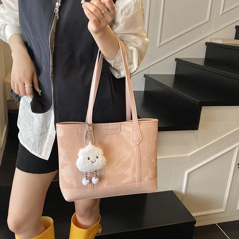 Meow In The Grass PU Tote Handbag Women's Multicolor-12