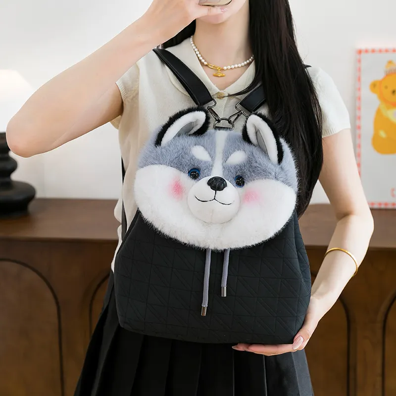 Meow In The Grass Suede Backpack Regular Women's Multicolor-7