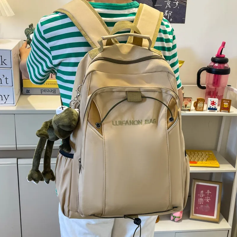 Meow In The Grass Nylon Backpack Unisex Multicolor-9